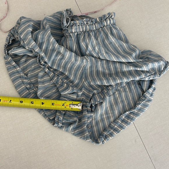 Doen Blue and White Striped Women's Pajama Shorts - Picture 16 of 17